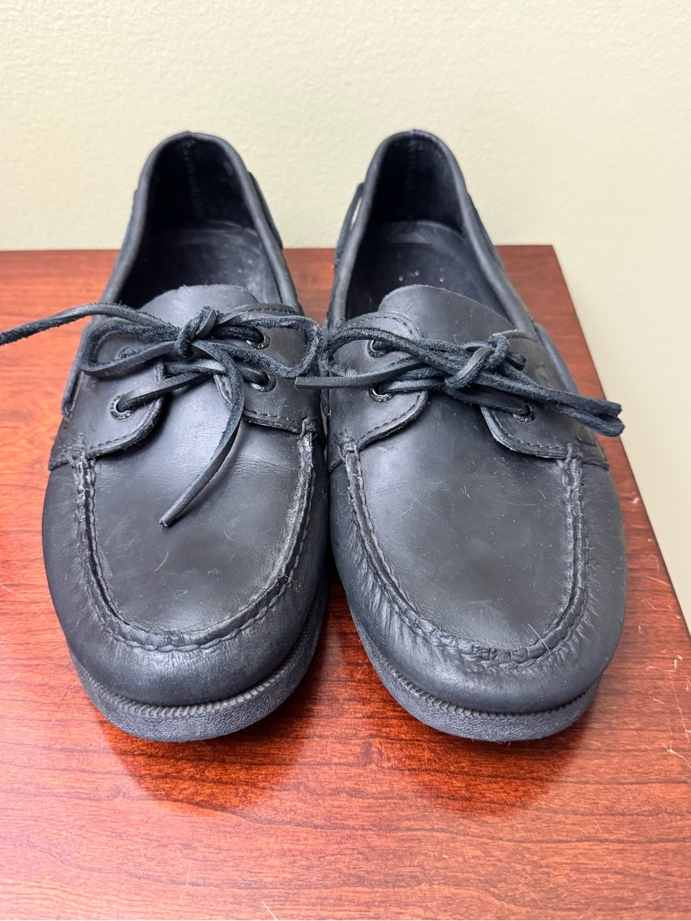 Sperry Top-Sider Authentic Original 2-Eye Black Leather Boat Shoes